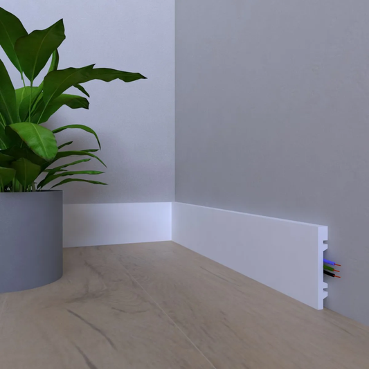 Rodapé Basic 15x120mm Liso Branco